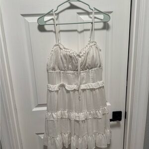 Wild Fable White Ruffled Dress